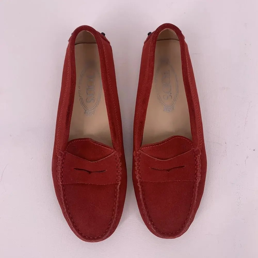 TOD'S Gommino Suede Driving Loafers Size 36.5 US 6.5